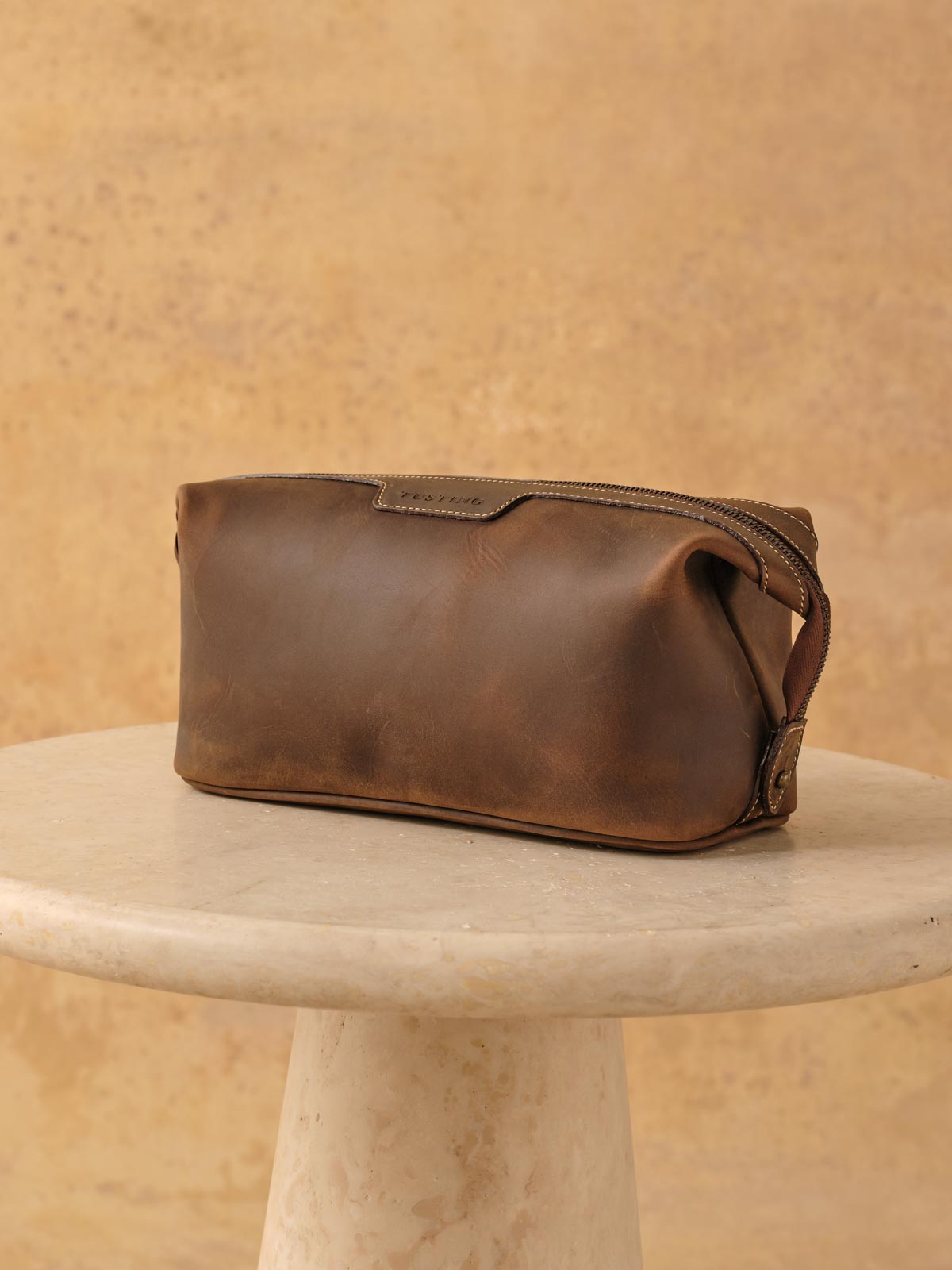 Tusting Horizon Leather Toiletry Bag or Dopp Kit