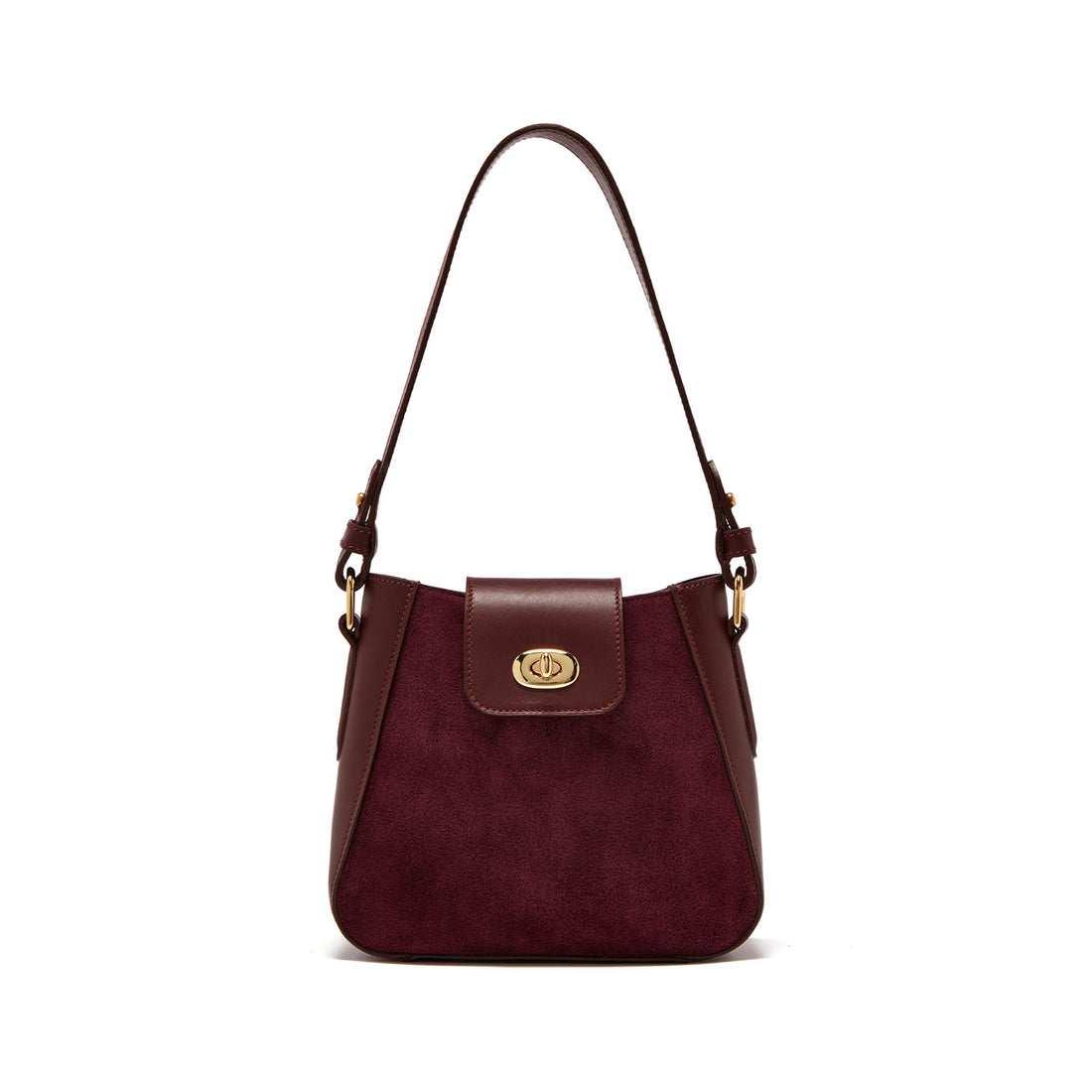 Archive Sale Mini Hazel in Claret Leather &amp; Suede