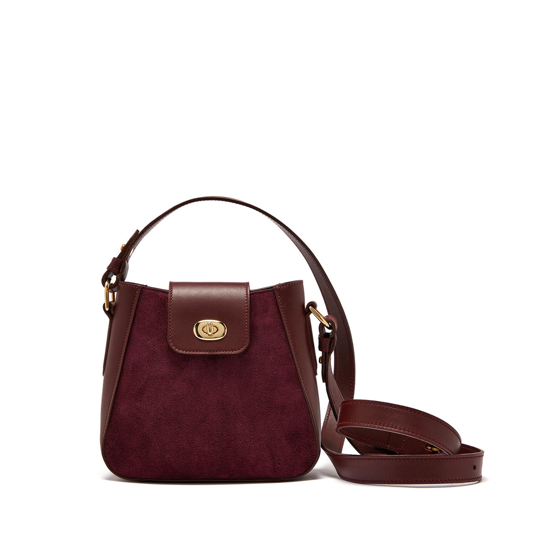 Archive Sale Mini Hazel in Claret Leather &amp; Suede