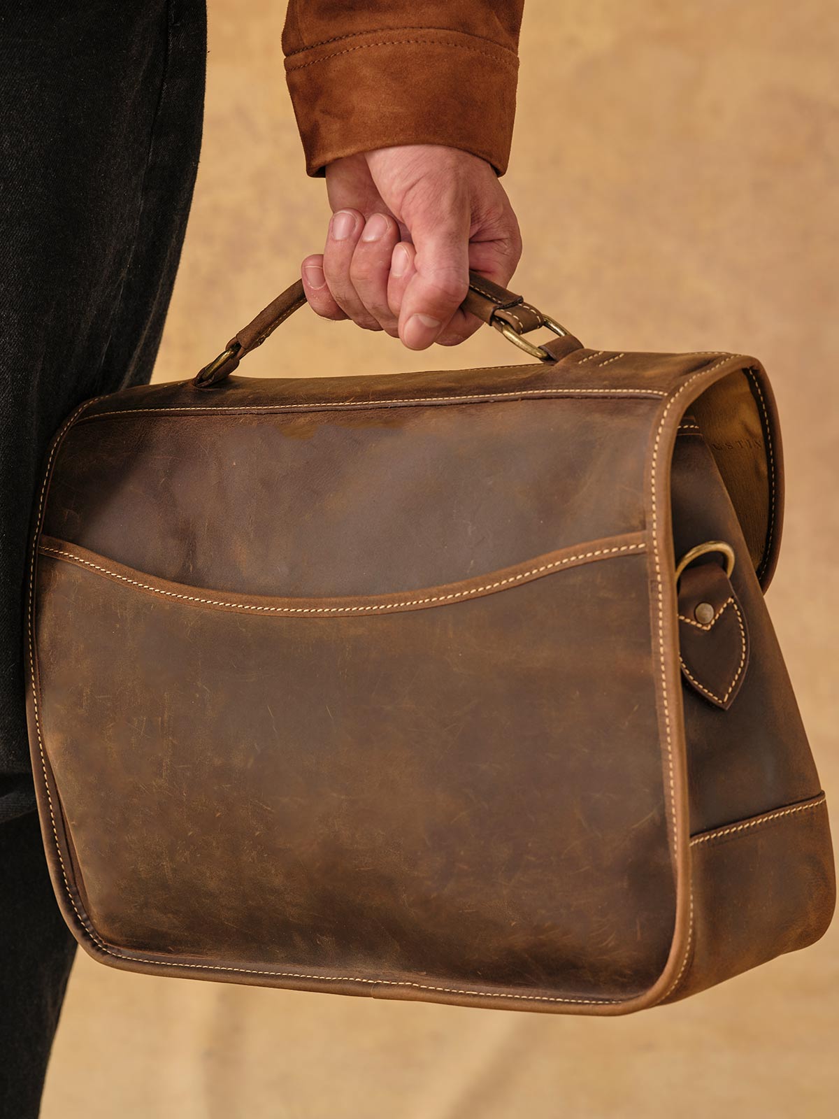 Old leather briefcase online