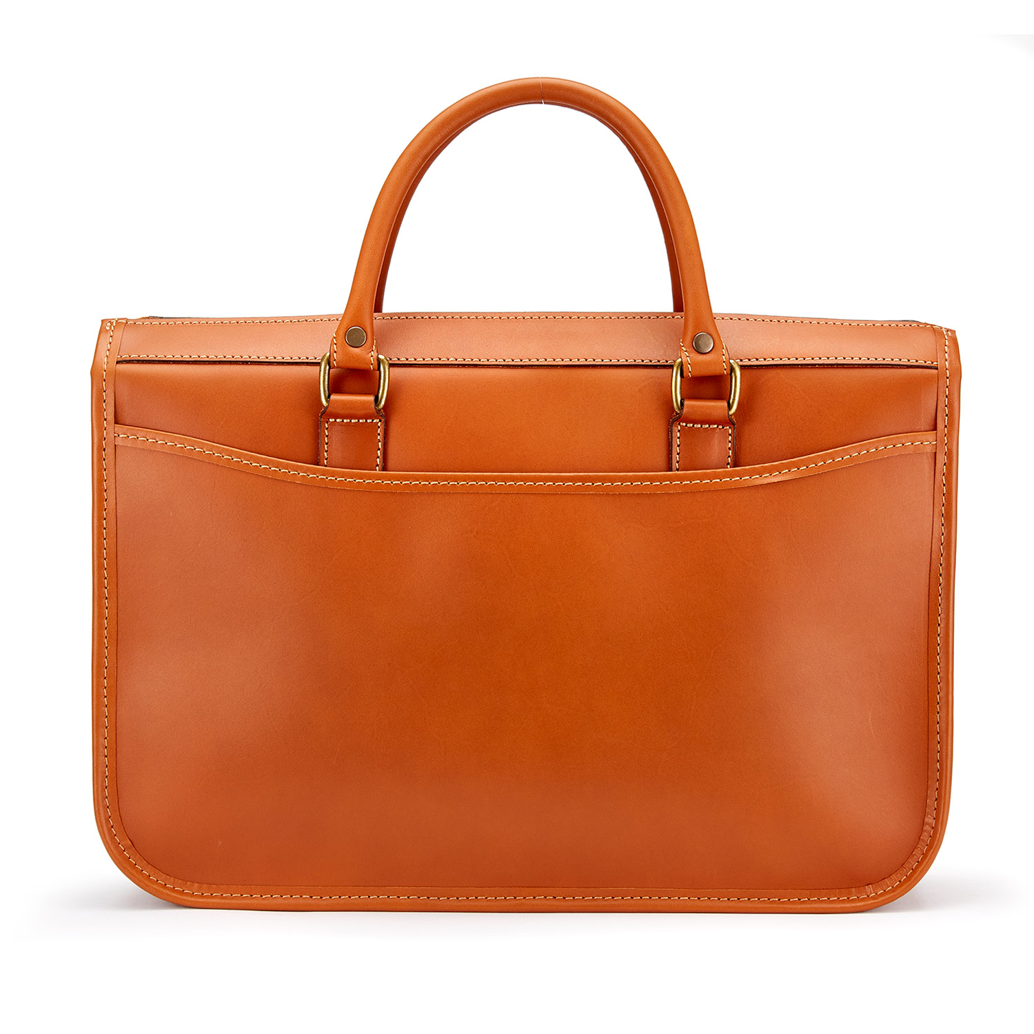 Marston Leather Briefcase with Zip Top | Made in England by Tusting