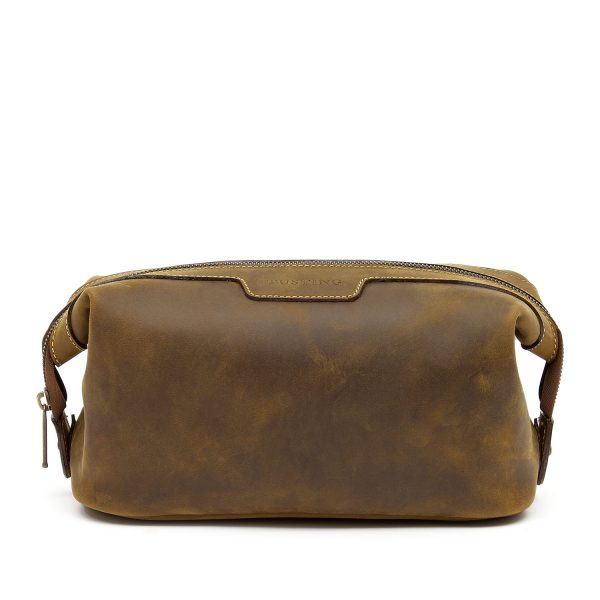 Hove Leather Washbag | Made in England by Tusting
